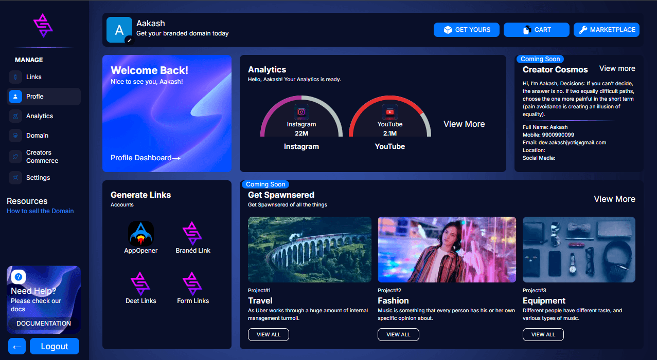 Spawnser Tracker Dashboard